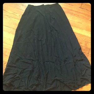 Matsuda Couture Hi-Waist Long Basic Black Skirt